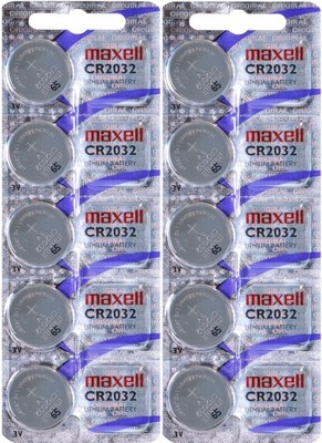 10x BATERIA LITOWA BATERIE MAXELL CR2032 DL 2032