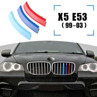 ZEMAR 3pcs ABS For BMW X5 E70 E53 F15 G05 Car Racing Grille Strip Tr~57233