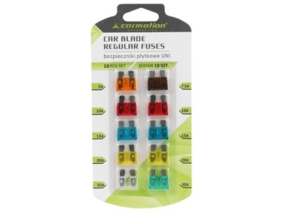 Предохранители płytkowe uni samochdowe набор 10 szt фото №1