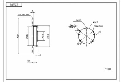 HART DISCOS DE FRENADO 2SZT. PARTE TRASERA CIVIC 1.8I 06-  