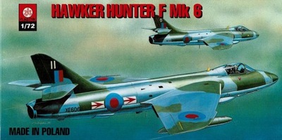 SAMOLOT do SKLEJANIA model 1:72 HAWKER HUNTER FMK6 modelarstwo SAMOLOT