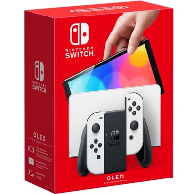 Przełącznik konsoli Nintendo Switch OLED, Biały