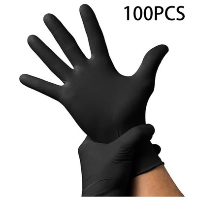 Czarne rękawiczki 100 szt. 100 szt. Czarne rękawic