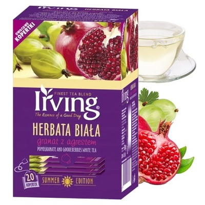 IRVING herbata biała GRANAT AGREST white tea 20 KOPERT