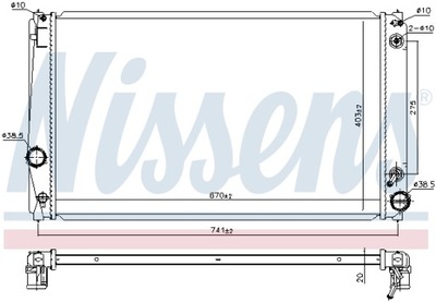 NISSENS NISSENS 646843 РАДИАТОР, СИСТЕМА ОХЛАЖДЕНИЯ ДВИГАТЕЛЯ