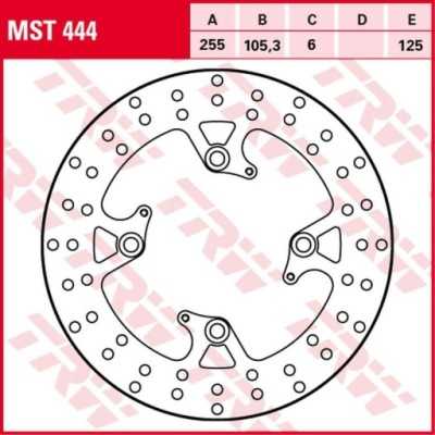 Диск гальмівна задня triumph bonneville 1200 bobber/speedmaster/t120 '16- фото №1