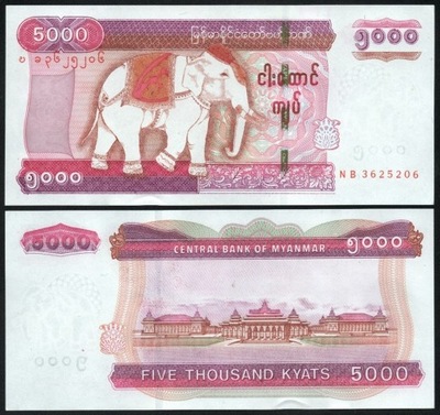 $ Mjanma 5000 KYATS P-83 UNC 2014