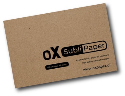 Papier do sublimacji oX SubliPaper A3 100 sztuk
