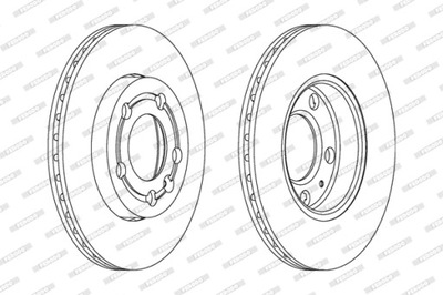 DISCOS DE FRENADO PARTE DELANTERA FERODO DDF1164  