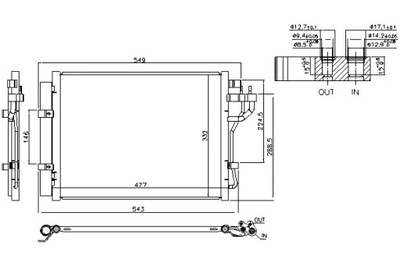 NISSENS KONDENSATORIUS KONDICIONAVIMO HYUNDAI I10 II 1.0 1.0LPG 1.2 08.13- 