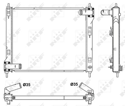 RADUADOR DEL MOTOR NISSAN JUKE 1.6 06.10-12.19  