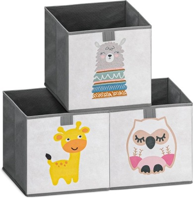 Zestaw pudełek 3 sztuki organizer na zabawki pudełko