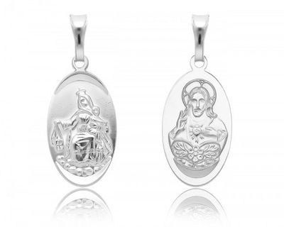 Medalik srebrny Szkaplerz Matka Boska Jezus 925