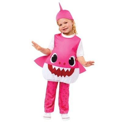 Kostium Strój dziecięcy Mommy Baby Shark Rekin różowy 3-4 lata 98-104 cm