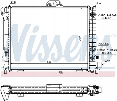 РАДИАТОР ДВИГАТЕЛЯ SAAB NISSENS 64033A