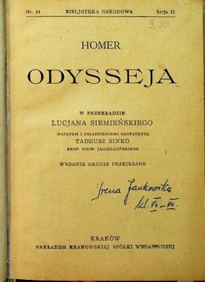 Homer - Odyseja 1924 r.