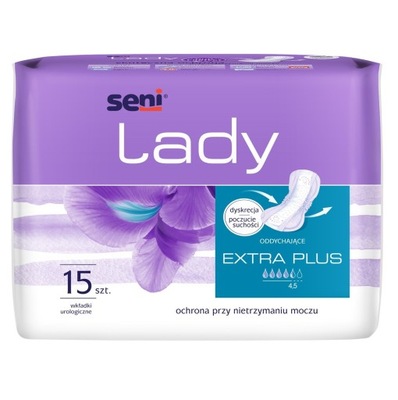 SENI LADY EXTRA PLUS wkładki urologiczne dla kobiet 15szt. chłonność 4,5/6