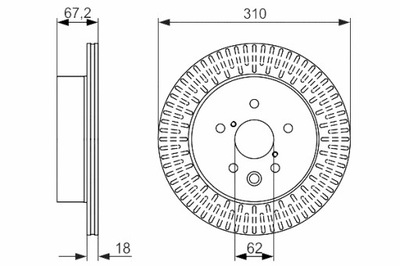 BOSCH DISCOS DE FRENADO 2SZT. PARTE TRASERA LEXUS GS IS C IS II IS 3 RC TOYOTA  