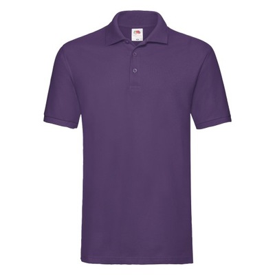 Polo Premium Fruit of the Loom Fioletowy 3XL