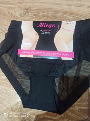 Figi Miego Tanga Effect Czarne siatka 42 XL