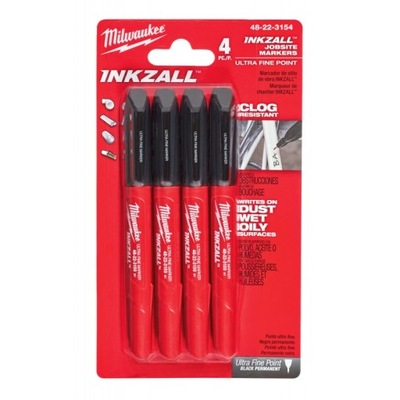 Marker Czarny INKZALL MILWAUKEE 48223100 4 SZT