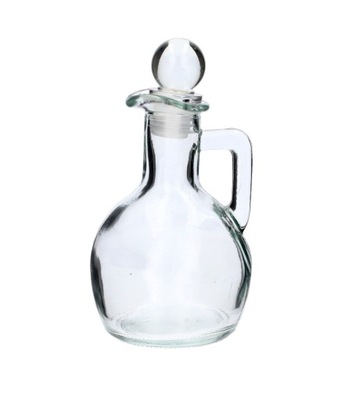 SZKLANA BUTELKA Z UCHEM NA OLEJ OCET 100 ML