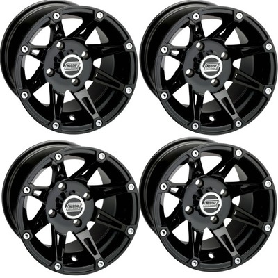 JUEGO DISCOS MOOSE RACING 12X8 4/136 4+4 NEGRAS  