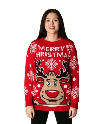 Sweter Świąteczny Swetry na Święta Renifer Sweterek Merry Christmas 956/01
