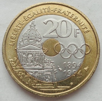 FRANCJA - 20 franków - 1994 - Komitet Olimpijski