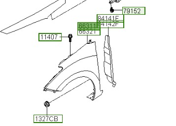 HYUNDAI OE 66311A6010 WING  