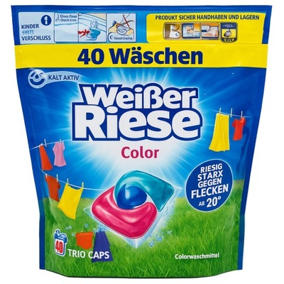 WEISER RIESE COLOR TRIO CAPS Kapsułki do prania 40szt