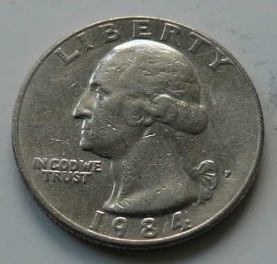 USA - 25 CENTÓW QUARTER DOLLAR LIBERTY 1984 r. P