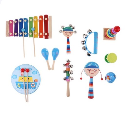 Drewniany bęben grzechotki edukacyjne dla dzieci zabawki dla dzieci bęben dziecięcy zabawka bęben muzyczny
