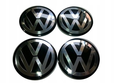 Vw Volkswagen NAKLEJKI EMBLEMATY 56mm 4SZT ALUMINIOWE Dekle dekielki