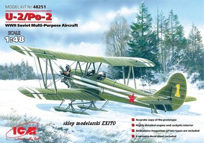 ICM 48251 1:48 U-2 / Po-2 WWII Soviet Multi-Purpose Aircraft