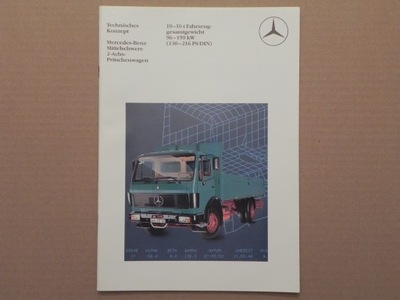 Prospekt - MERCEDES - CIĘŻAROWY - 10-16 TON - PRITSCHENWAGEN - 1984 r - milautoparts-fr.ukrlive.com