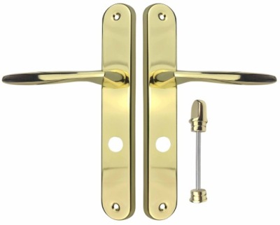 KLAMKA DRZWIOWA MIA 72 mm WC ŁAZIENKOWA ZŁOTY POŁYSK