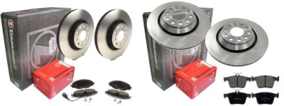 Тормозные диски тормозные колодки p+t zimmermann vw golf vii passat b8 фото №1