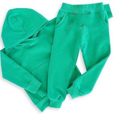 Bluza i spodnie dresowe dla dziecka zielone 98