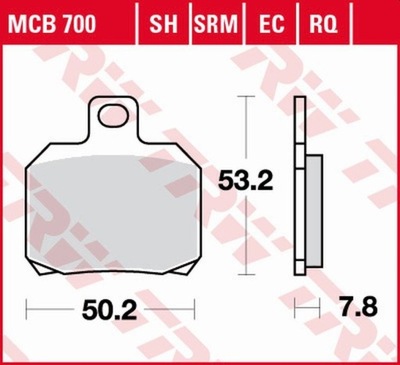 TRW LUCAS ZF TRINKELĖS STABDŽIŲ KH266 SINTER STREET DUCATI HYPERMOTARD 950 19 