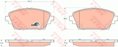 КОЛОДКИ ТОРМОЗНЫЕ ПЕРЕД NISSAN ALMERA