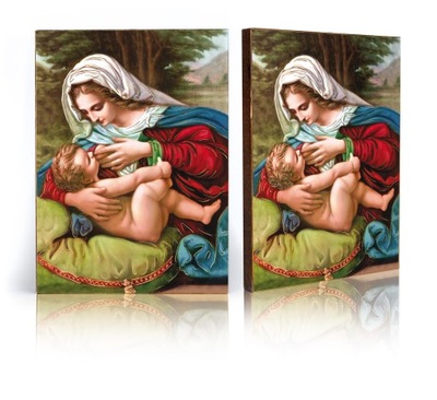 Ikona Matka Boża Karmiąca - A - 10,5 cm x 14 cm