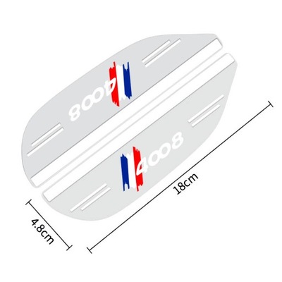 2 PIEZAS ELÁSTICO PVC PARA PEUGEOT 4008 ESPEJO EN  