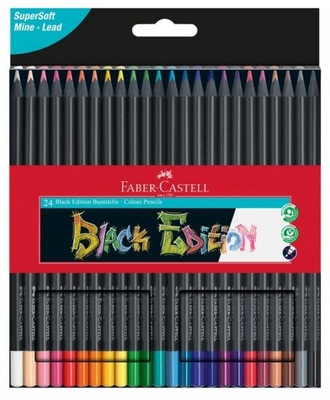 Kredki ołówkowe FABER CASTELL Black Edition 24 kol