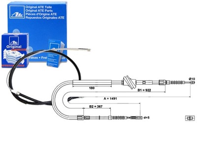 Тяга трос тормоза ручного ate fbs02054 8as3556 фото №1