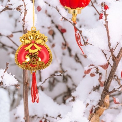 2 szt. Chińskie świąteczne wiszące wisiorki Fortune