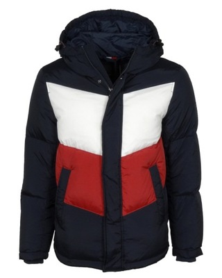 TOMMY HILFIGER kurtka męska, granatowa, puchowa, S