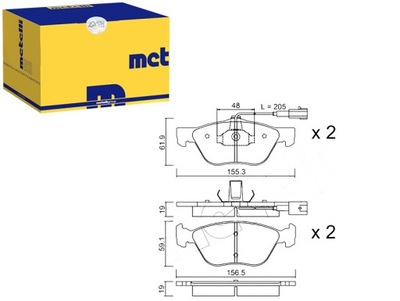 КОЛОДКИ ГАЛЬМІВНІ METELLI 71713143 9947955 9950778