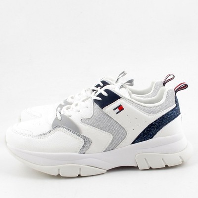 TOMMY HILFIGER T3A4-31034 BIAŁE SNEAKERSY r.38