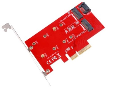 karta PCI-e x4 M2 NGFF NVMe SSD dual